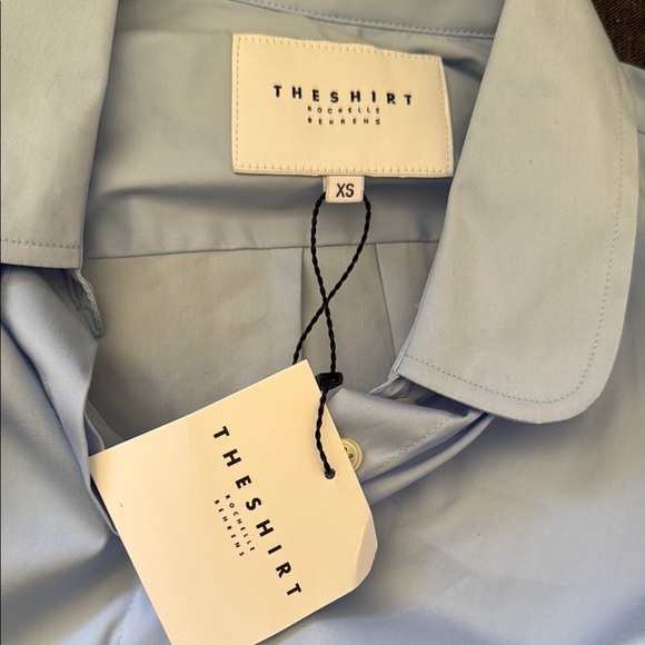 the Shirt by Rochelle Behrens Sz XS shirt dress Light Blue Button-Down NWT - Picture 6 of 9